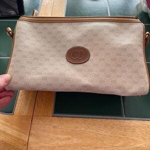 Vintage Gucci GC Supreme Canvas Shoulder Bag